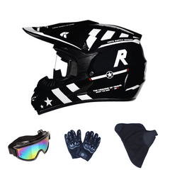 Children's Dirt Bike Helmet Safety Riding with sunglasses