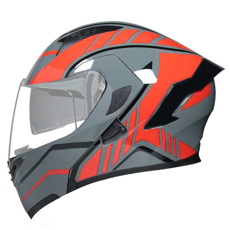 All-season safety-certified motorcycle helmet with dual sun visors