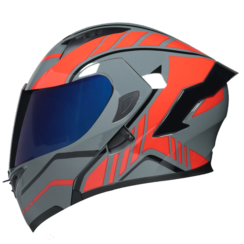 All-season safety-certified motorcycle helmet with dual sun visors