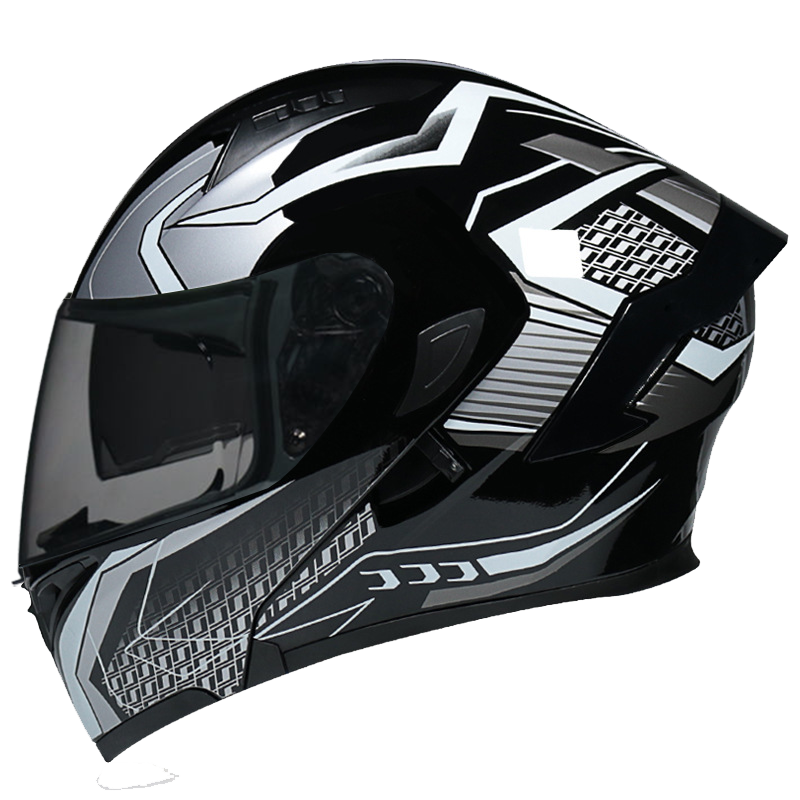 All-season safety-certified motorcycle helmet with dual sun visors