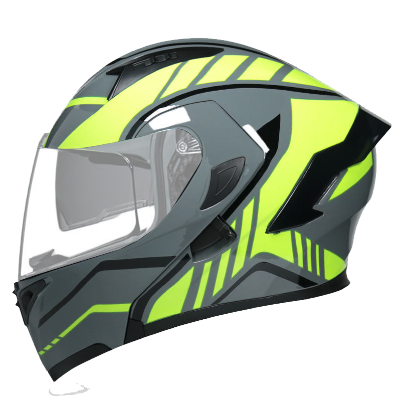 All-season safety-certified motorcycle helmet with dual sun visors