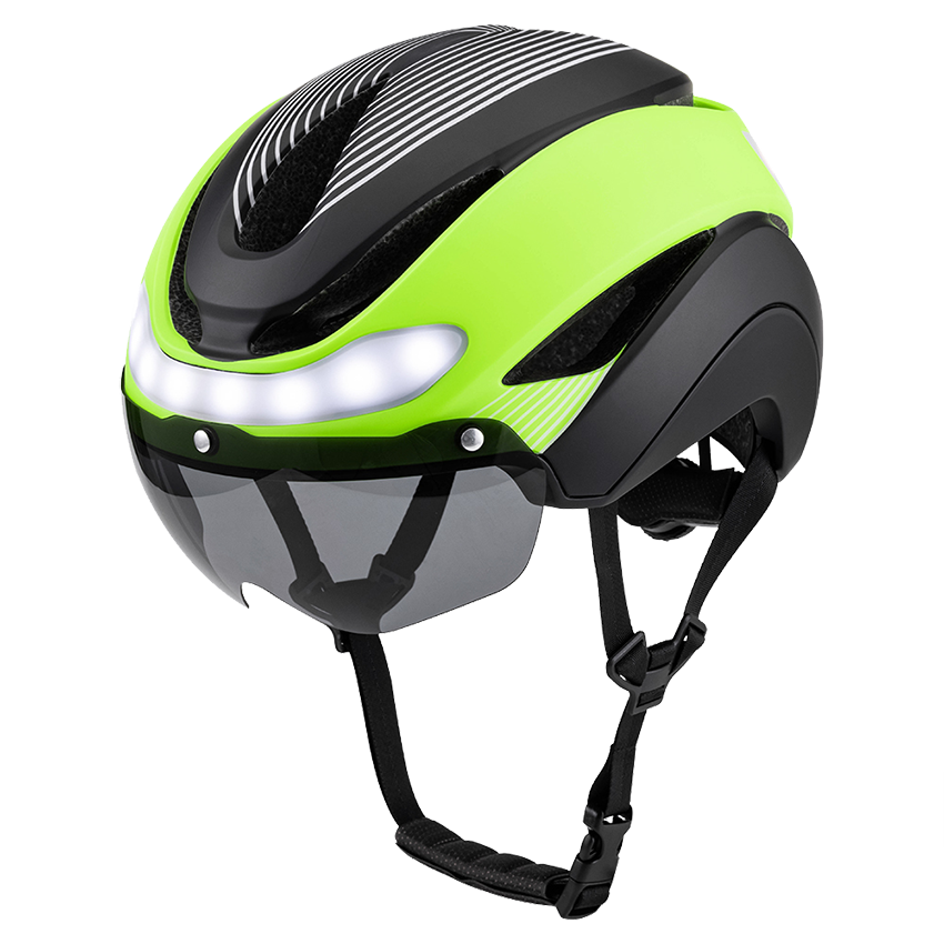 Waterproof safety cycling helmet with rechargeable LED tail light