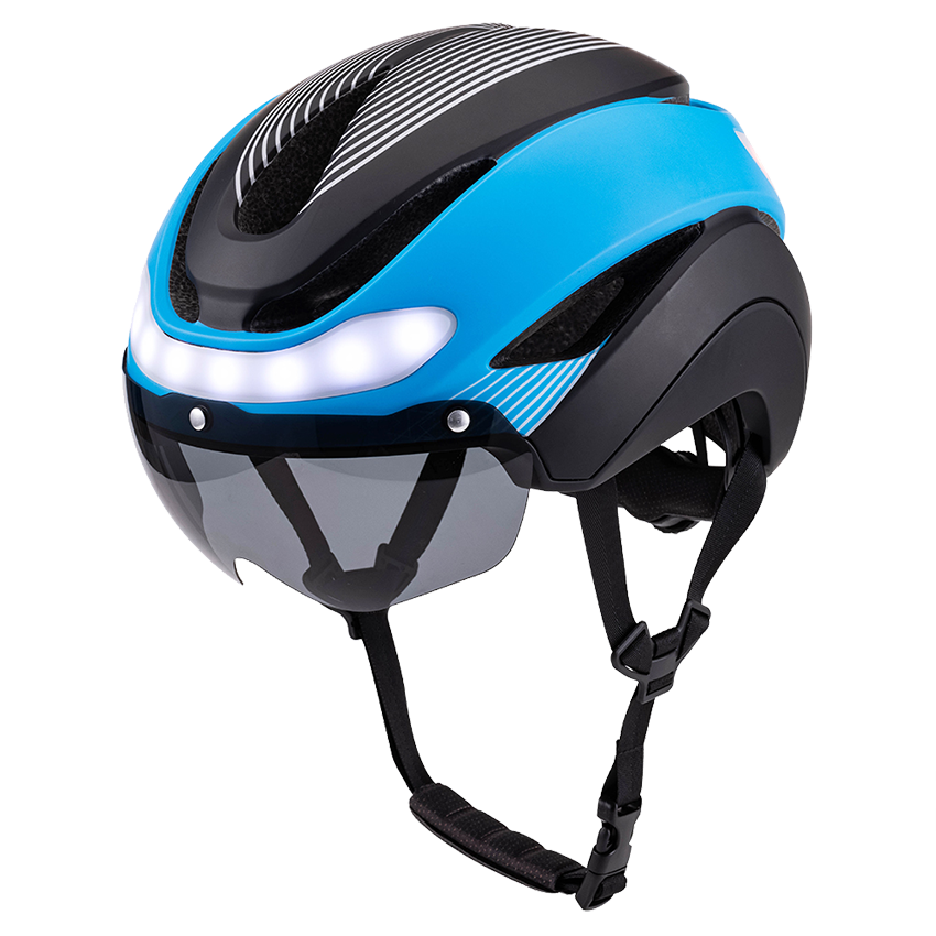 Waterproof safety cycling helmet with rechargeable LED tail light