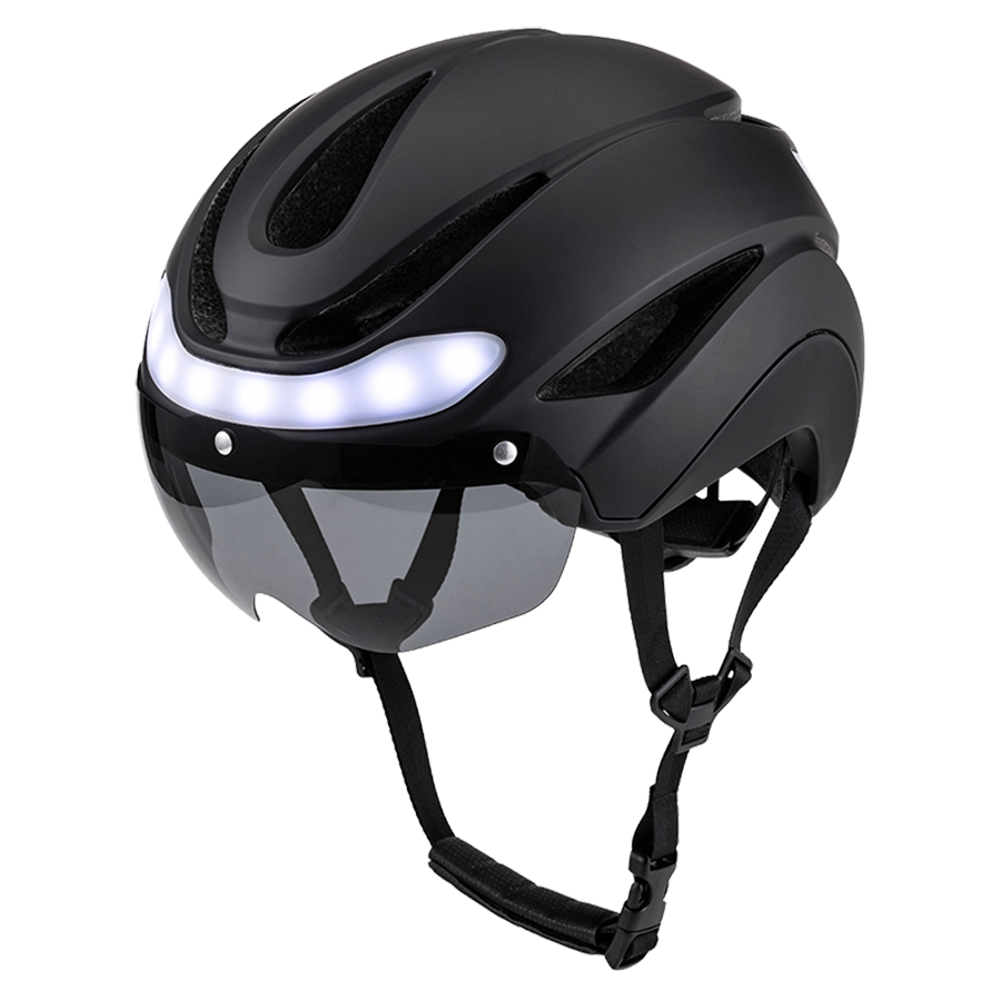 Waterproof safety cycling helmet with rechargeable LED tail light
