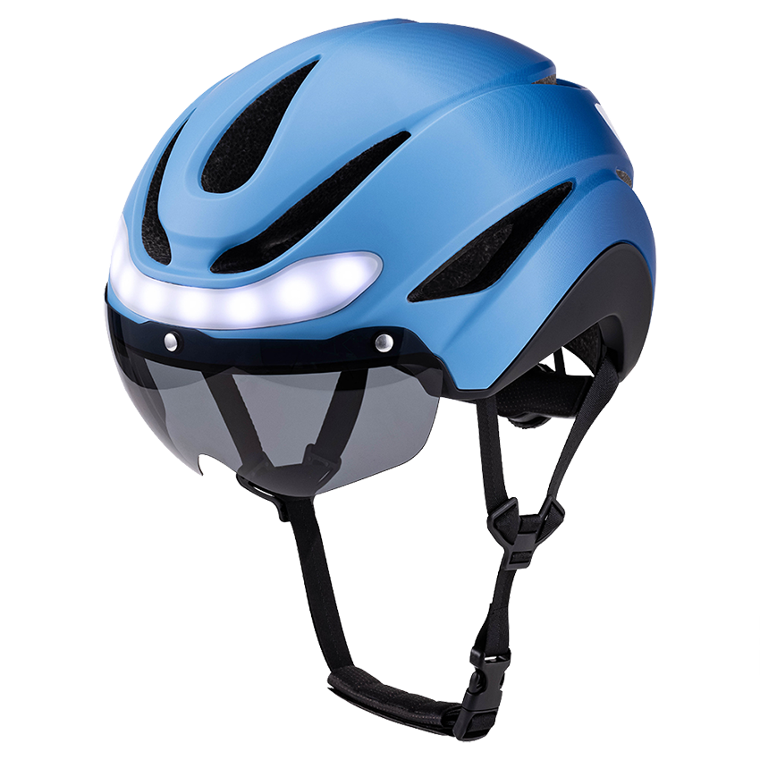 Waterproof safety cycling helmet with rechargeable LED tail light