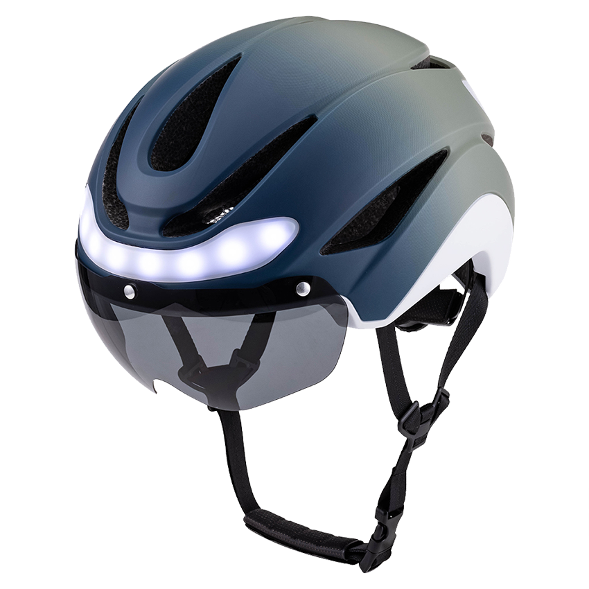 Waterproof safety cycling helmet with rechargeable LED tail light