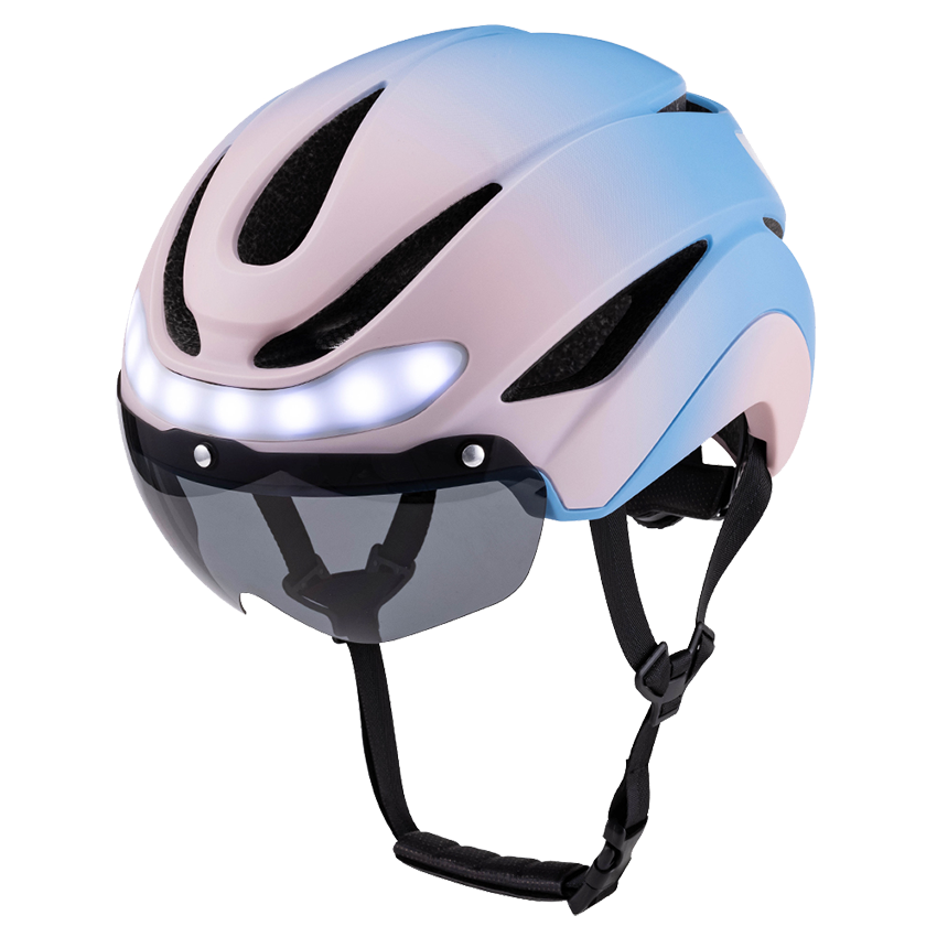 Waterproof safety cycling helmet with rechargeable LED tail light