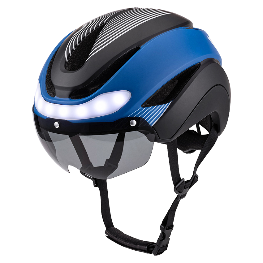 Waterproof safety cycling helmet with rechargeable LED tail light