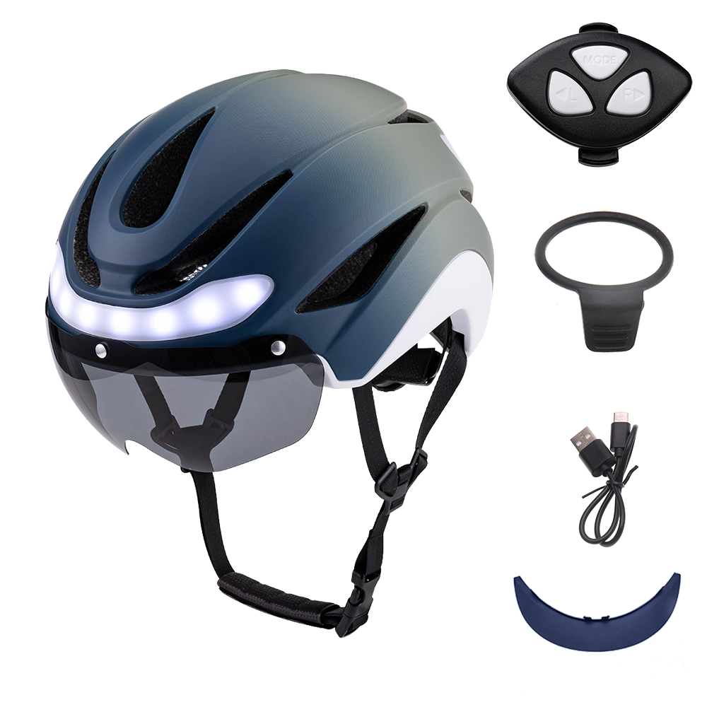 Waterproof safety cycling helmet with rechargeable LED tail light