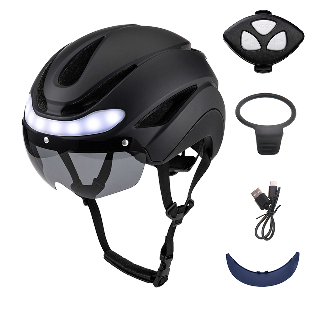 Waterproof safety cycling helmet with rechargeable LED tail light