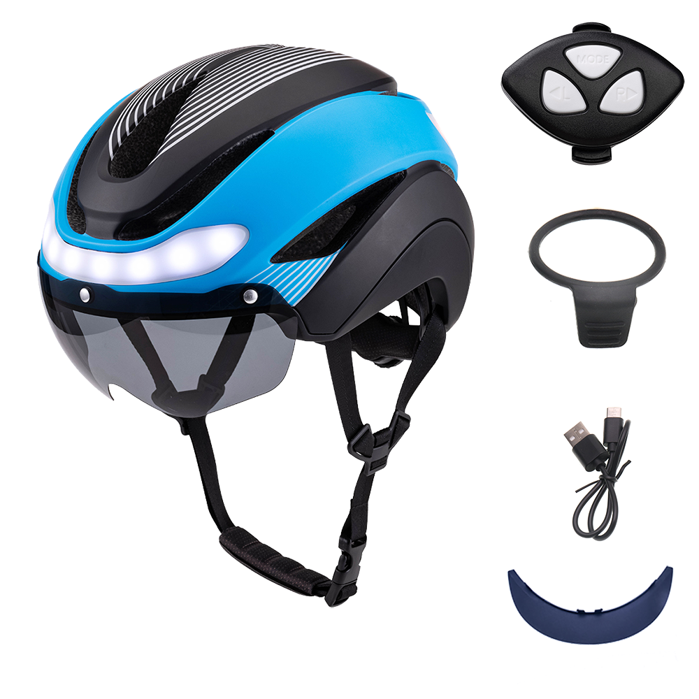 Waterproof safety cycling helmet with rechargeable LED tail light