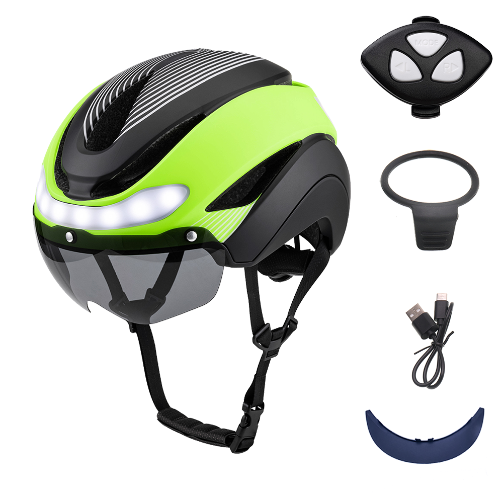 Waterproof safety cycling helmet with rechargeable LED tail light