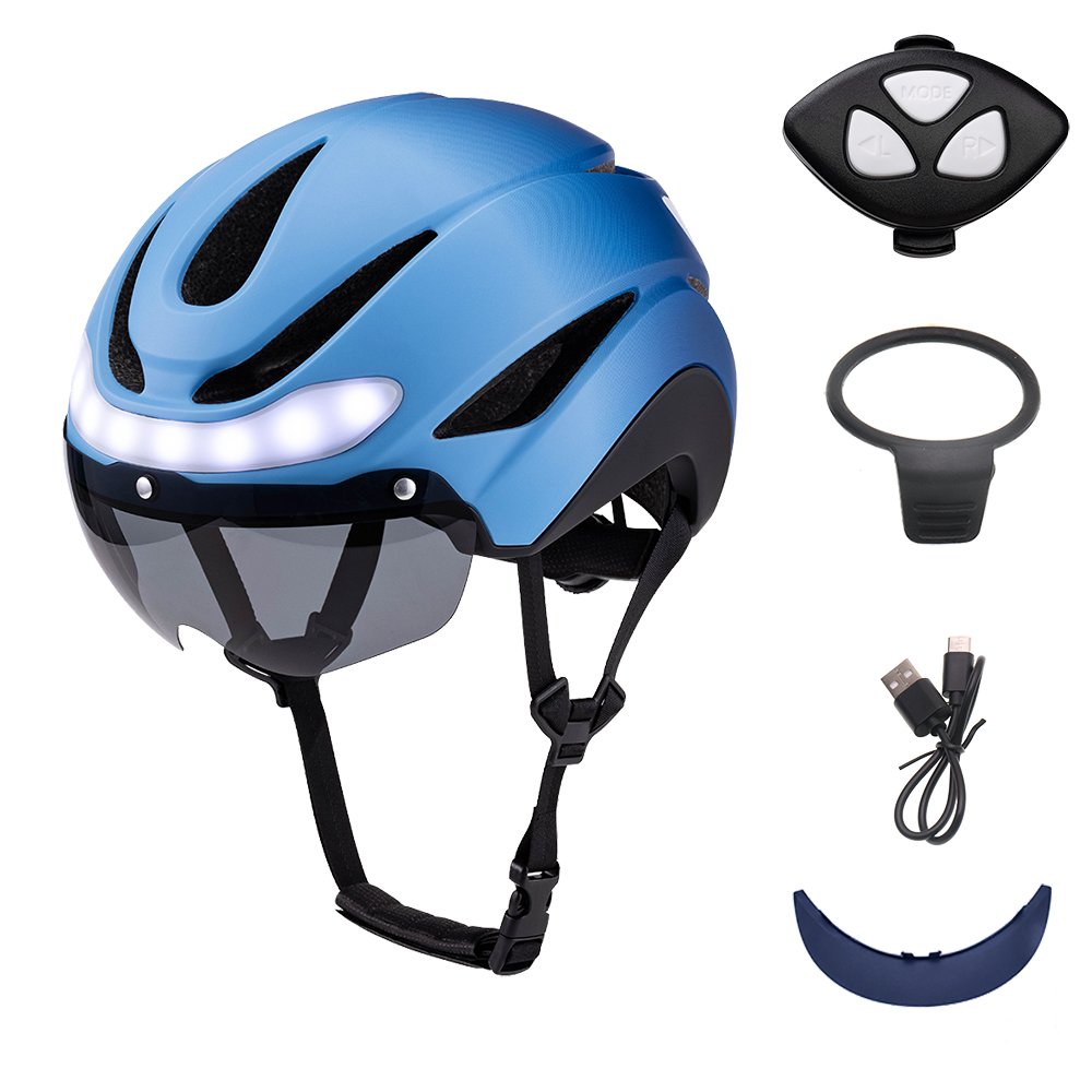 Waterproof safety cycling helmet with rechargeable LED tail light