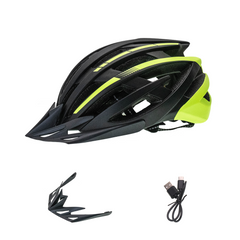 All-season lightweight road bike helmet with LED light
