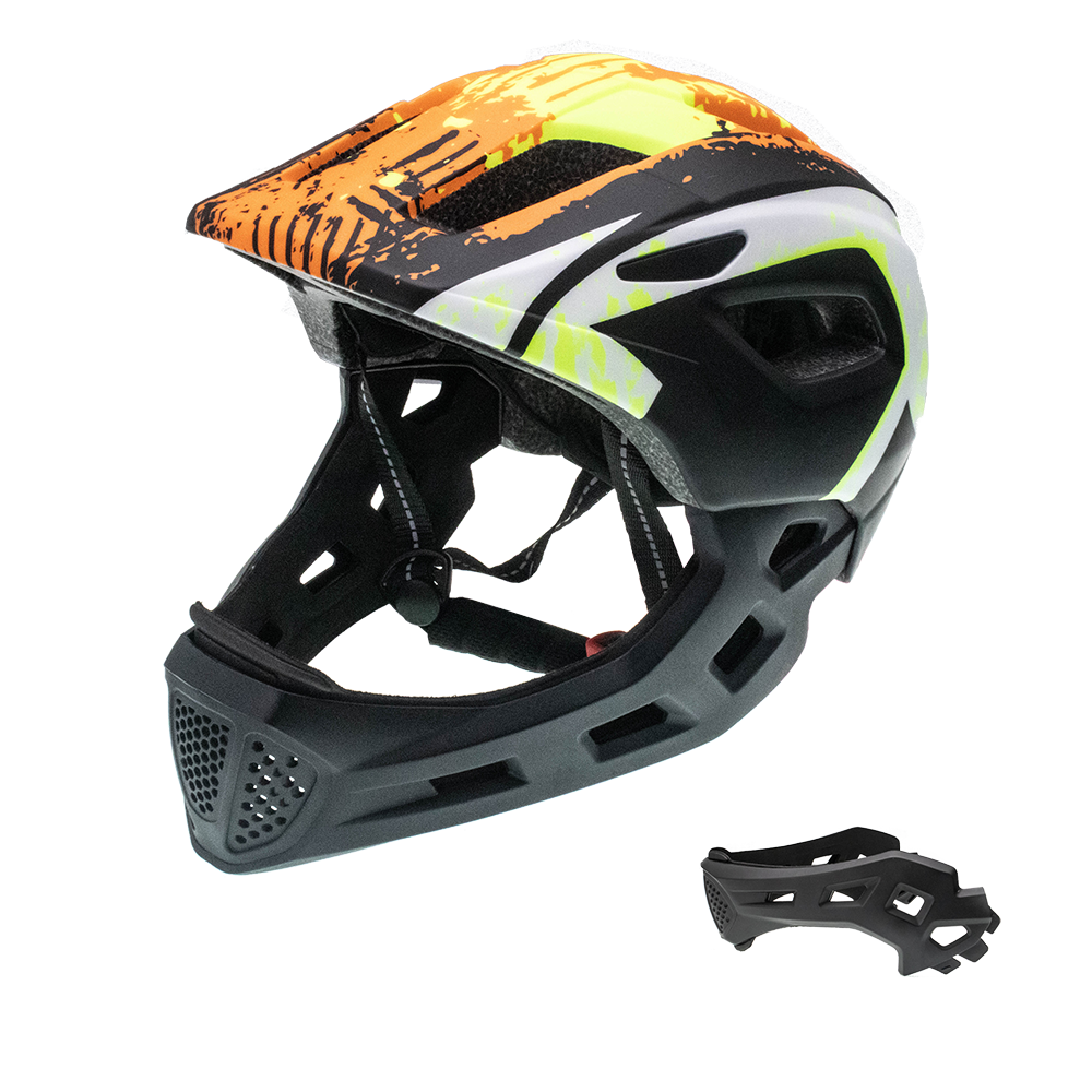 Children's Sports Helmet with LED Light & Removable Chin Pad