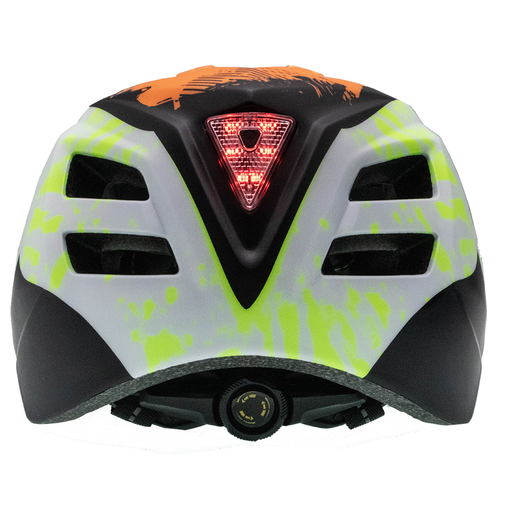 Children's Sports Helmet with LED Light & Removable Chin Pad