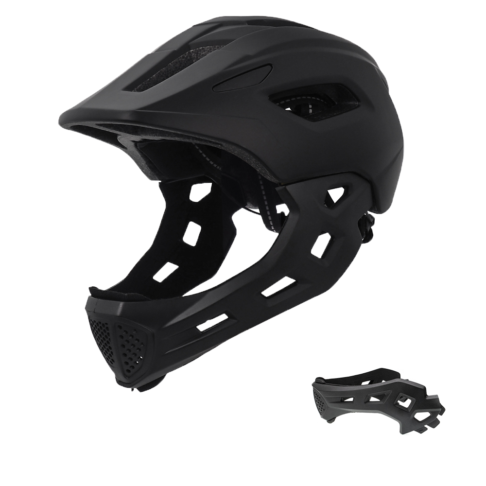 Children's Sports Helmet with LED Light & Removable Chin Pad