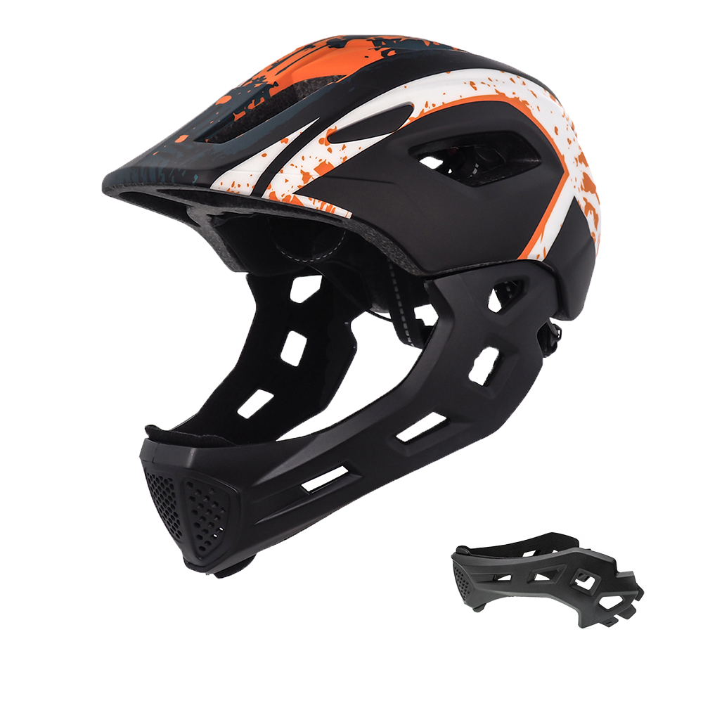 Children's Sports Helmet with LED Light & Removable Chin Pad